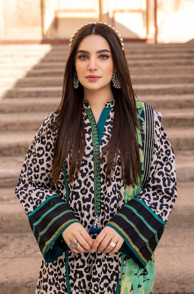 Charizma - 3PC Lawn Digital Printed Suit (Unstitched) - UH0185