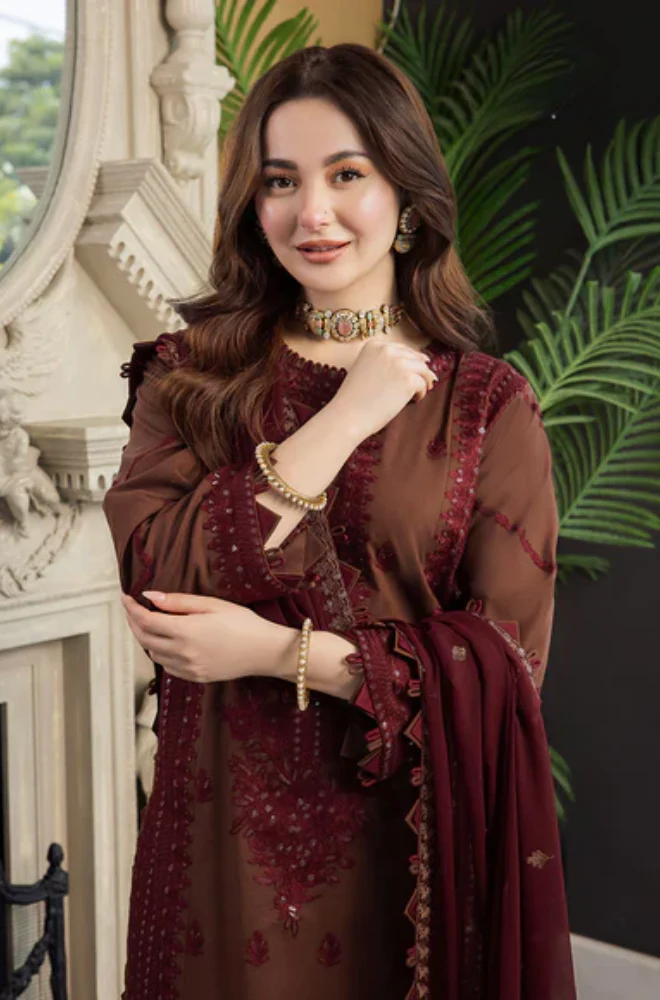 Asim Jofa - 3PC Lawn Embroidered Dress -UPHB056