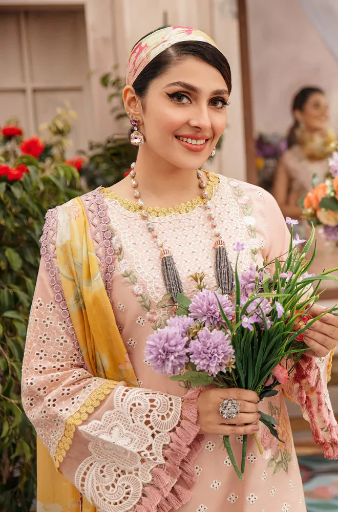 MUSHQ - 3PC Lawn Embroidered Suit-UPHB048