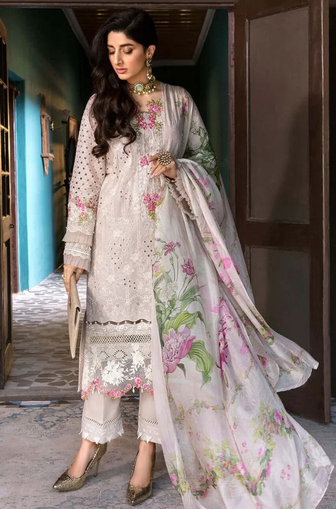 Elaf premium-3 Piece - Embroidered Lawn Suit (Unstitched) - UPJ0159