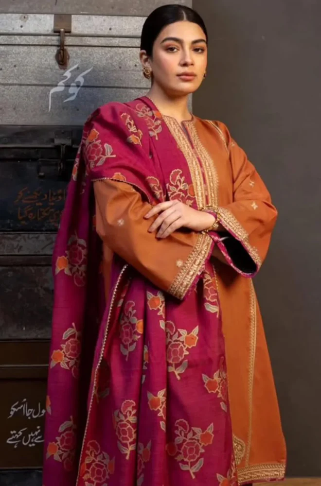 Jazmin - 3PC Unstitched Dhanak Embroidered Suit - UH312