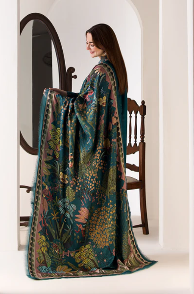 Sobia Nazir - 3PC Dhanak Embroidered Suit (Unstitched) - UH189