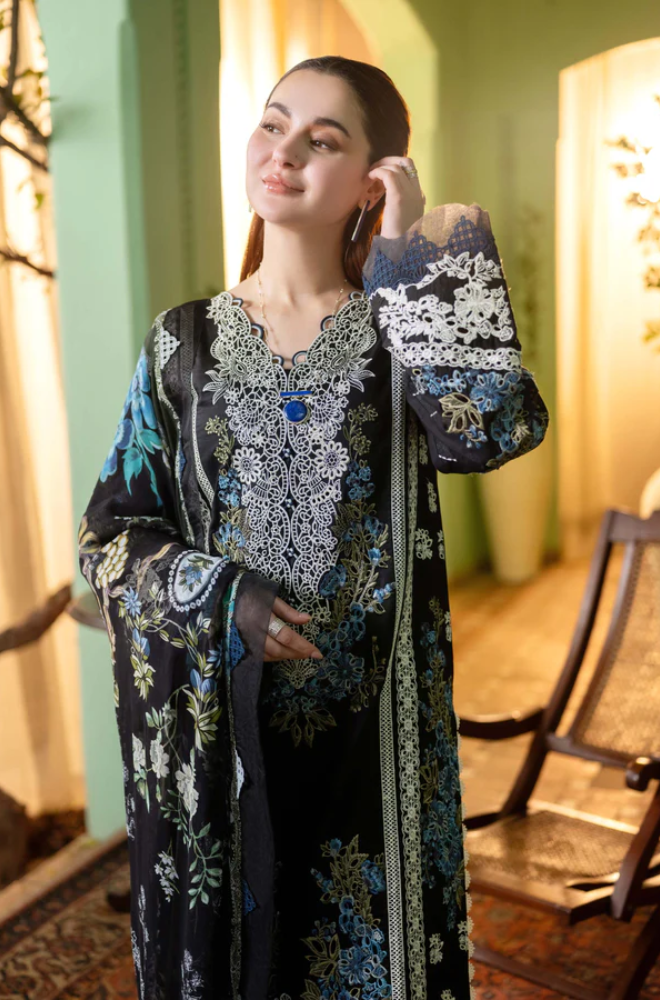 Jade - 3PC Unstitched Dhanak Embroidered Suit - UH259
