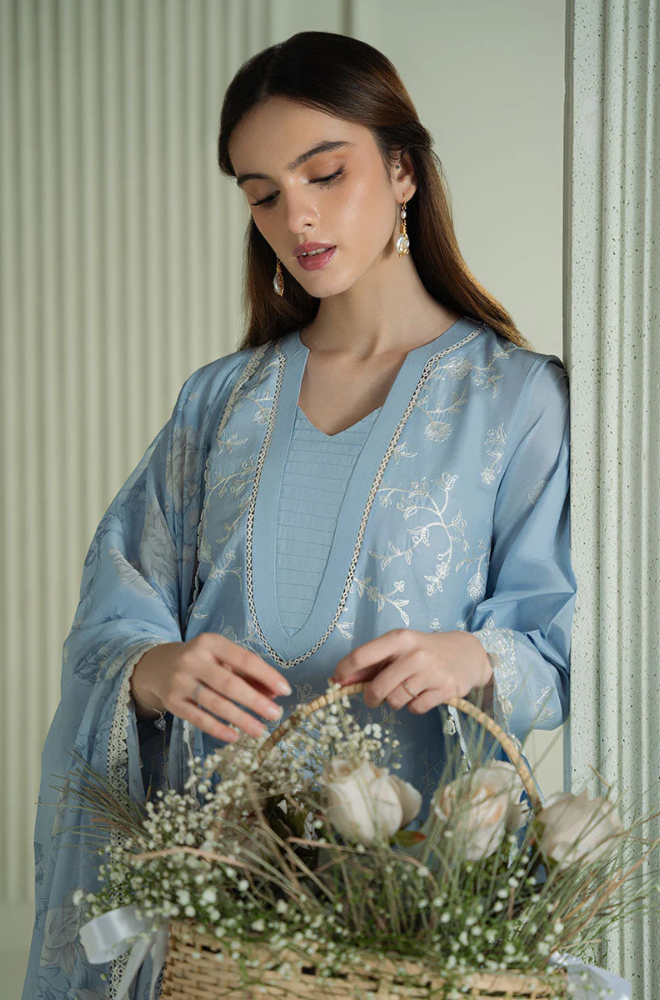 Cross Stitch - 3 Piece Lawn Embroidered Suit - UPS026