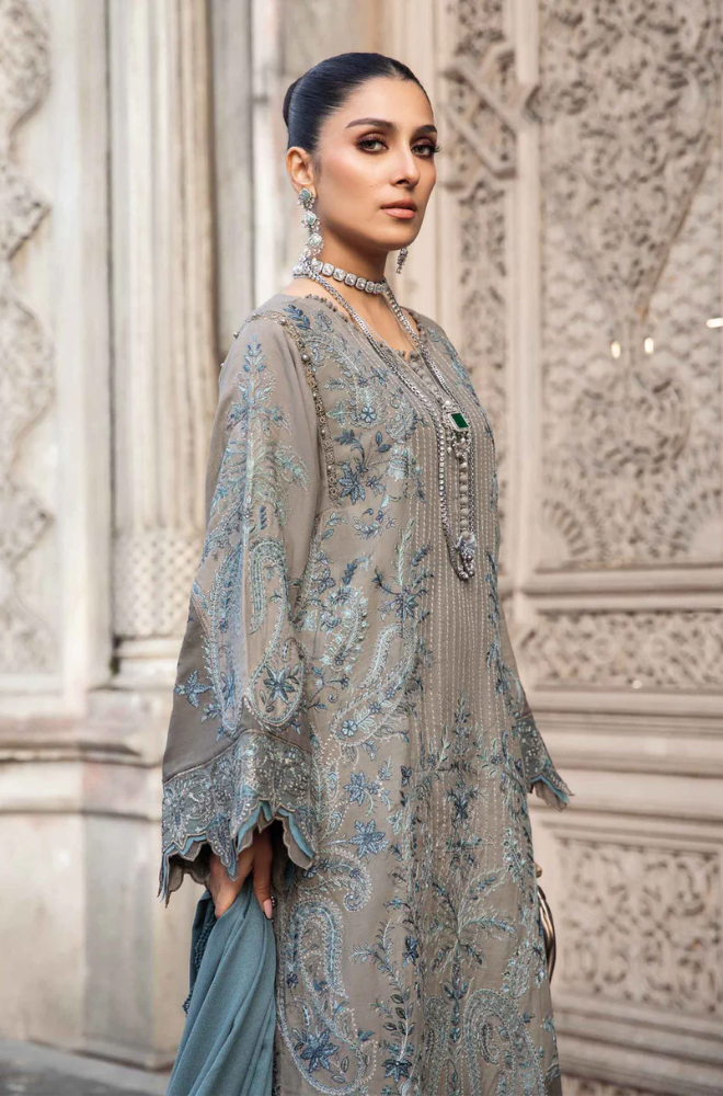 Bareeze - 3PC Dhanak Embroidered Suit (Unstitched) - UH188