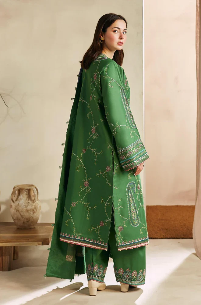 Zara Shahjahan - 3PC Unstitched Dhanak Embroidered Suit - US224