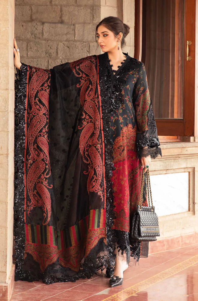 Maria.B - 3PC Lawn Digital Printed Suit (Unstitched) - UPHB0141