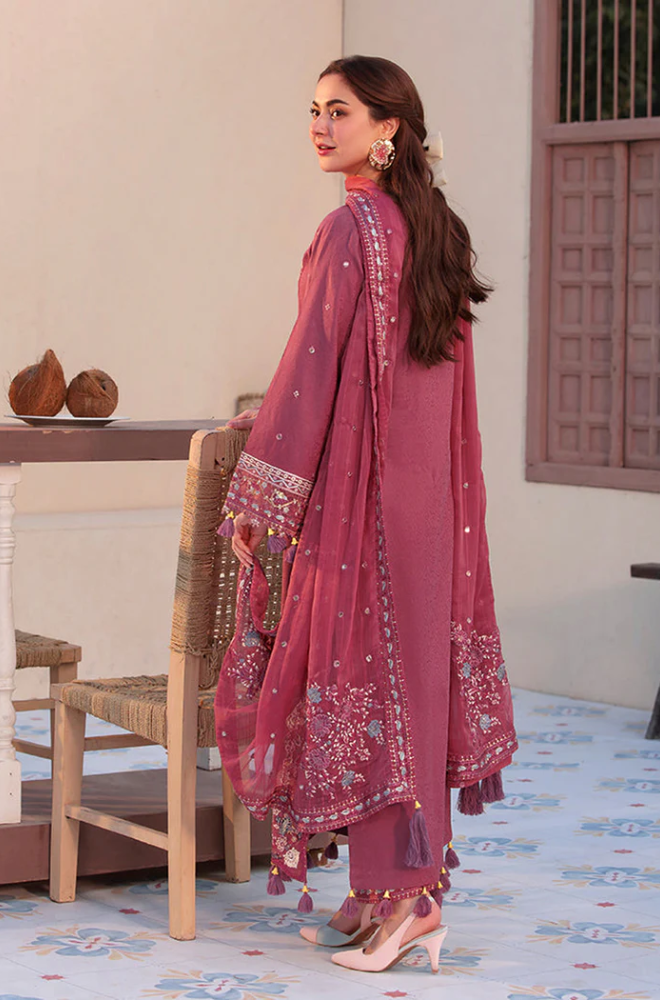 Allys- 3PC Unstitched Dhanak Embroidered Suit - US109