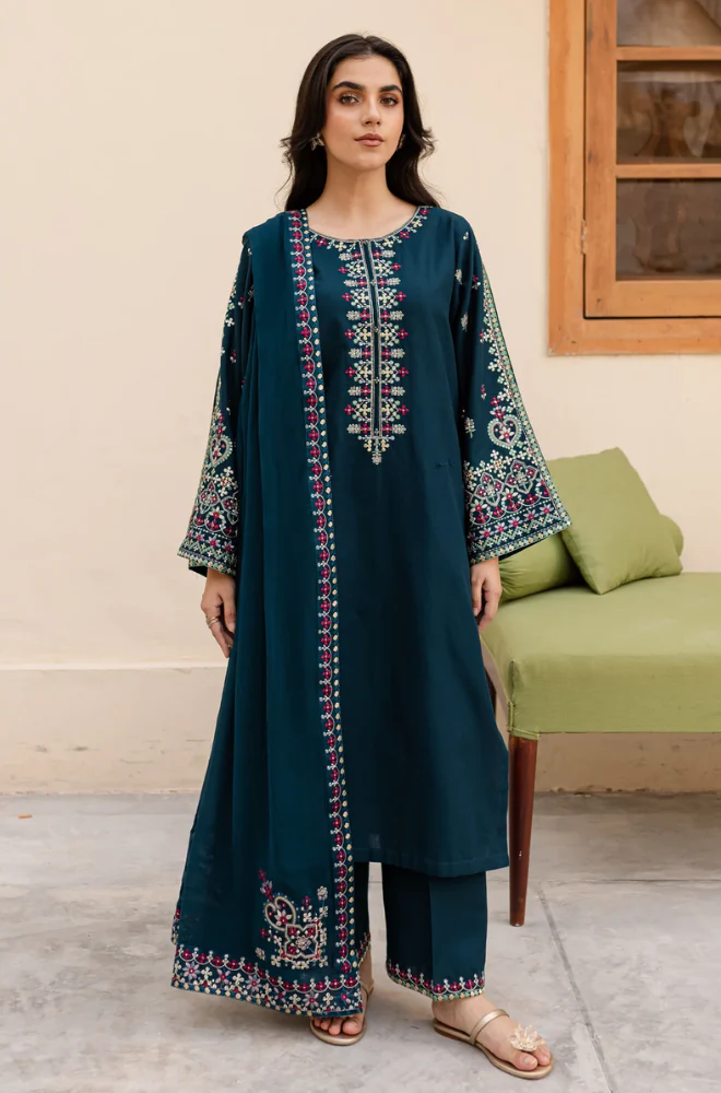 3 Piece - Lawn Embroidered Suit - UPF007