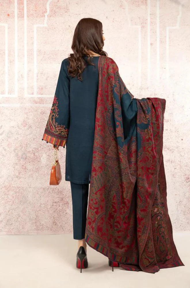 Sapphire - 3PC Unstitched Dhanak Embroidered Suit - UH251