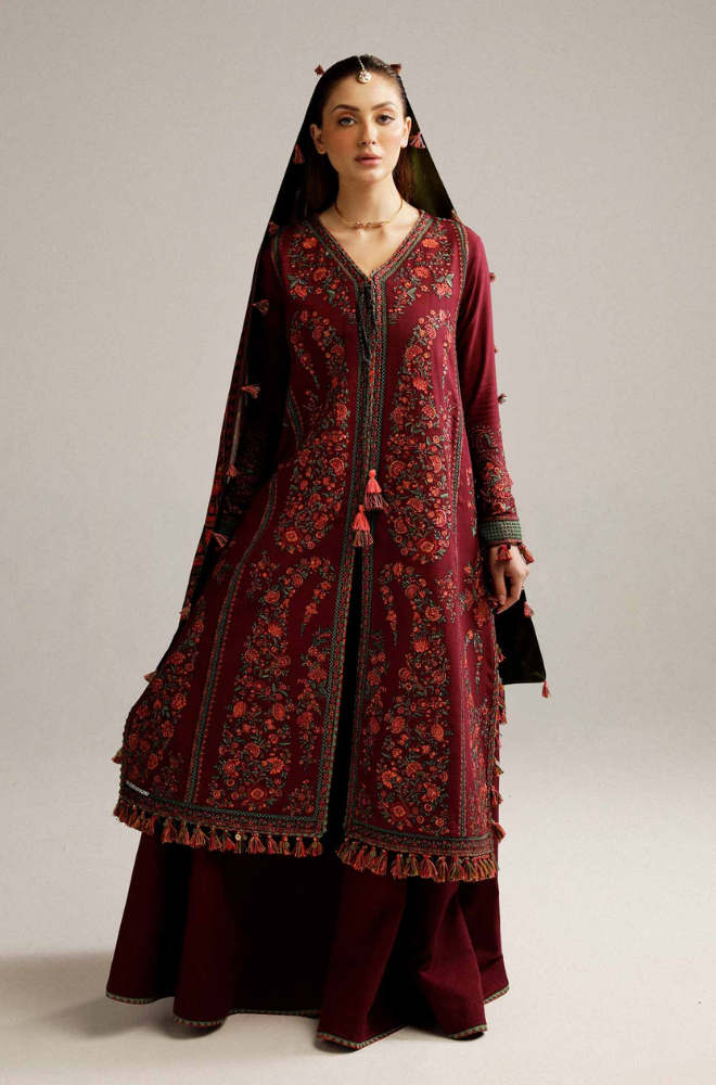 Hussain Rehar - 3PC Unstitched Dhanak Embroidered Suit - US170