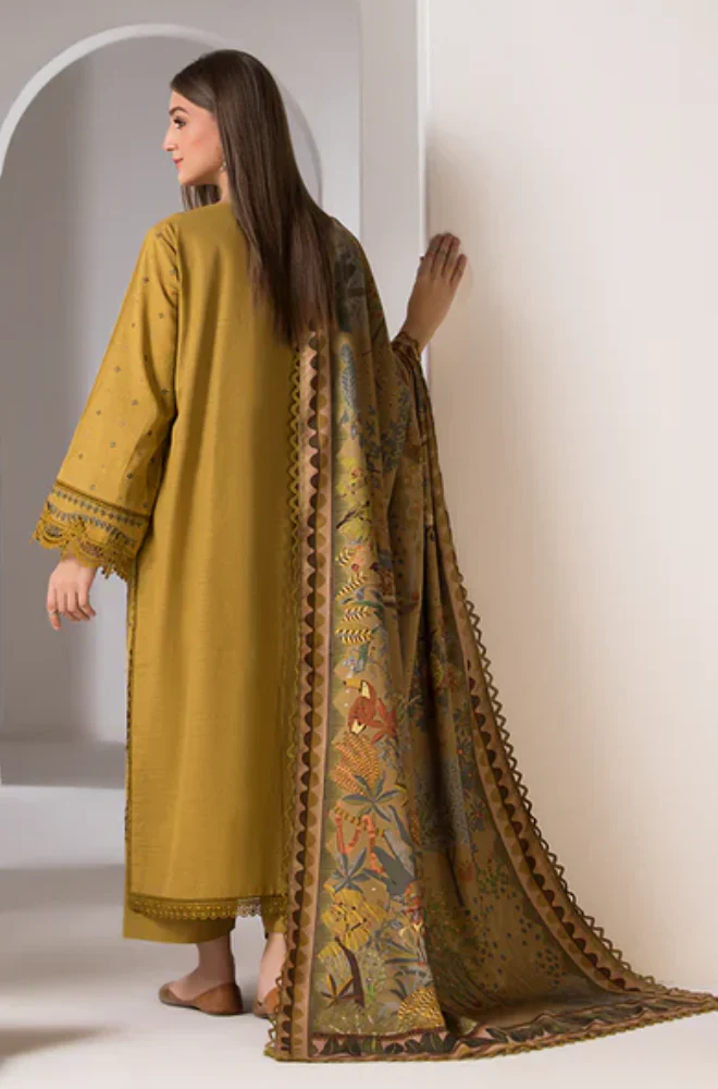 3 Piece - Embroidered Lawn Suit (Unstitched) - UPJ0158
