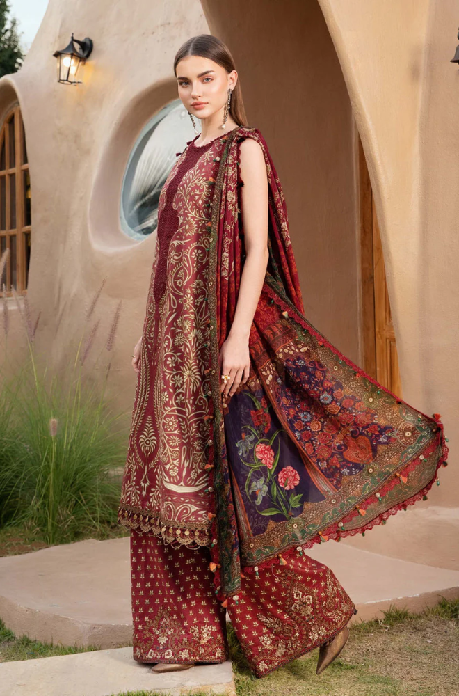 Maria.B - 3PC Lawn Digital Printed Suit (Unstitched) - UPHB0143