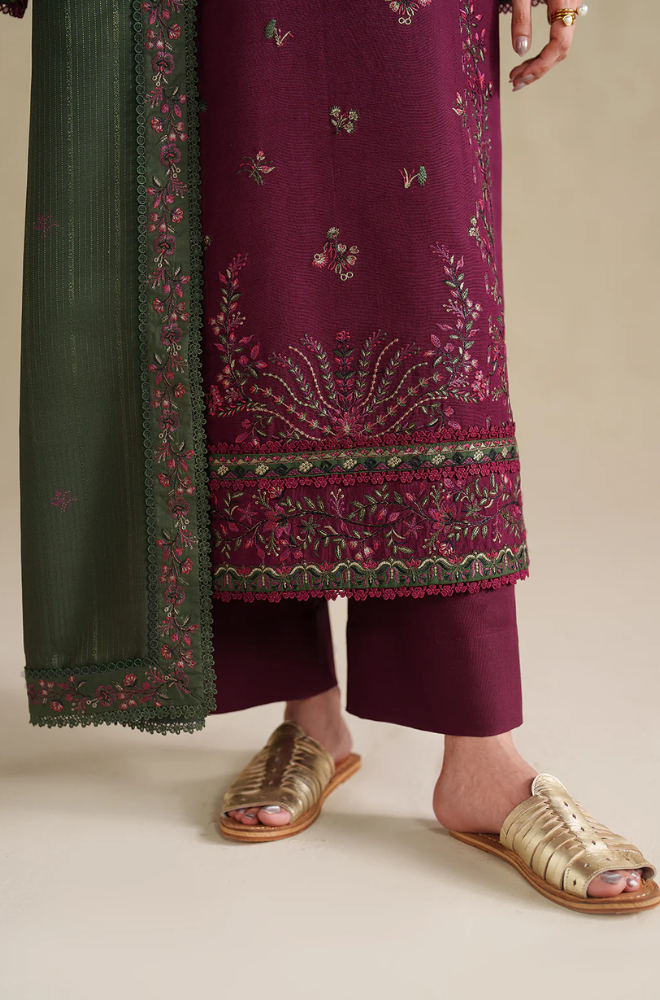 Iznik - 3PC Unstitched Lawn Embroidered Suit - UA299