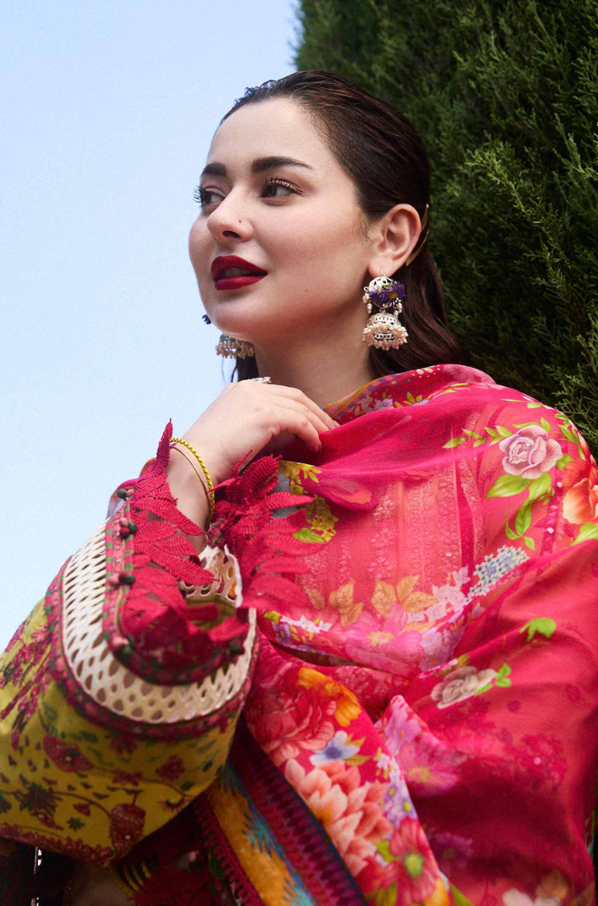 Hussain Rehar - 3PC Dhanak Embroidered Suit (Unstitched) - UH262