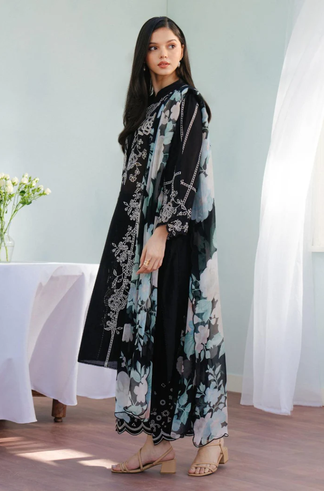 Coco By Zara Shahjahan - 3PC Dhanak Embroidered Suit (Unstitched) - US200