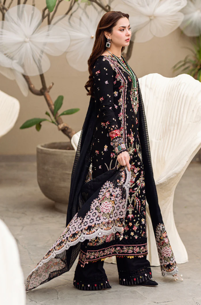 Qalamkar 3 Piece - Embroidered Lawn Suit - UPF022