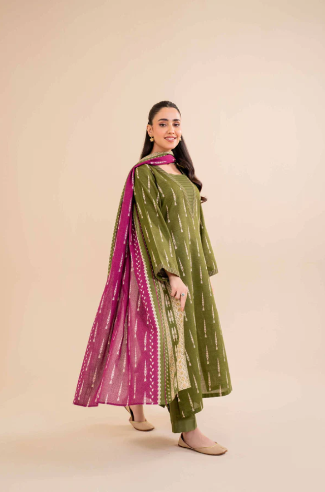 Nishat- 3PC Lawn Digital Printed Suit (Unstitched) - UH0174