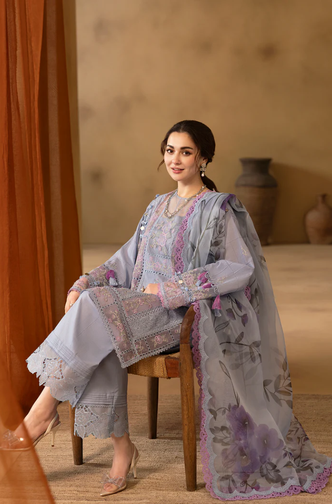 Saira Rizwan - 3PC Lawn Embroidered Suit (Unstitched) - UPF0134