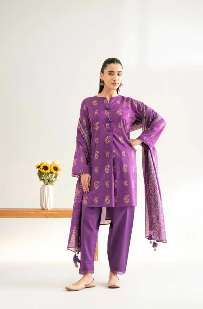 Nishat- 3PC Lawn Digital Printed Suit (Unstitched) - UH0171