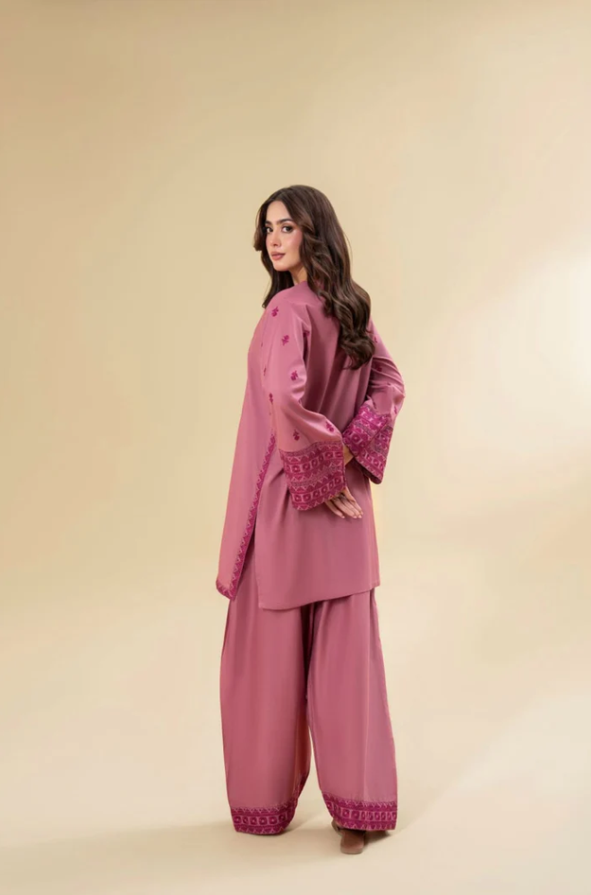 Sapphire - 2PC Dhanak Embroidered Suit (Unstitched) - US204