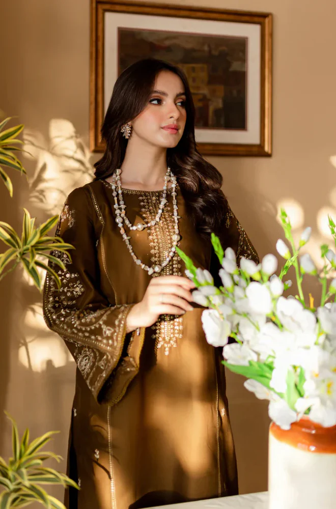 Baroque - 2PC Lawn Embroidered Suit- BFRZ0161