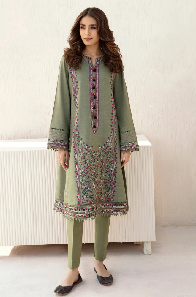 Jazmin - 3PC Unstitched Dhanak Embroidered Suit - UH169