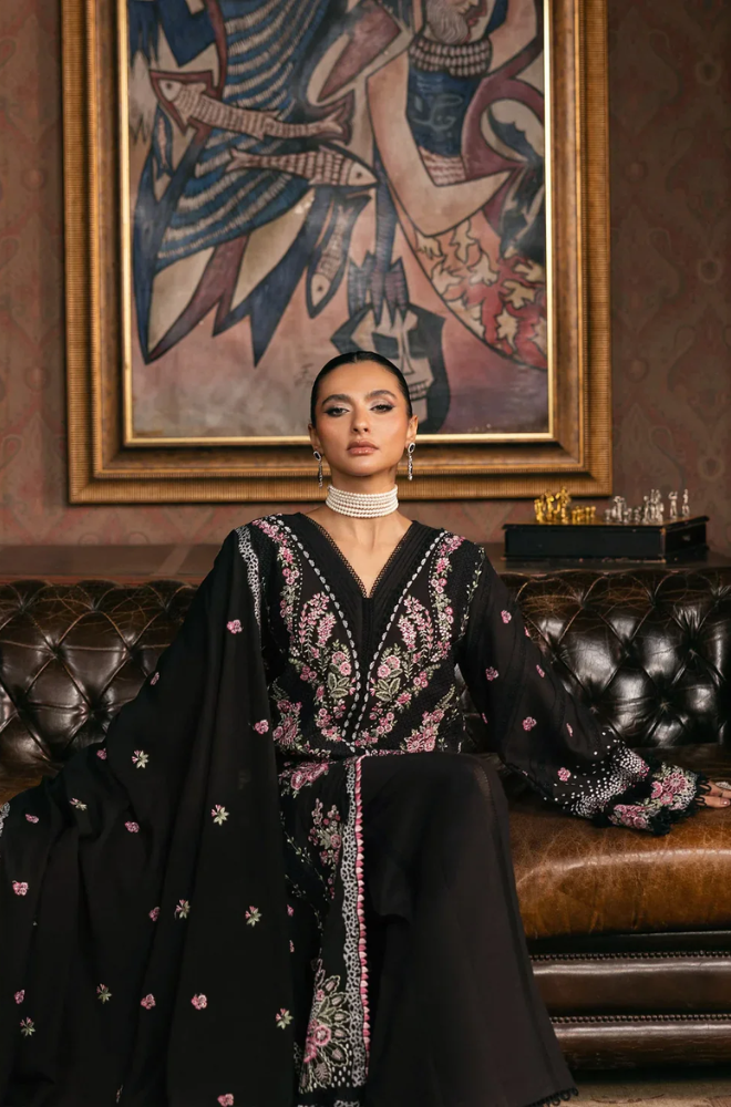 Elaf - 3PC Unstitched Lawn Embroidered Suit - UA243