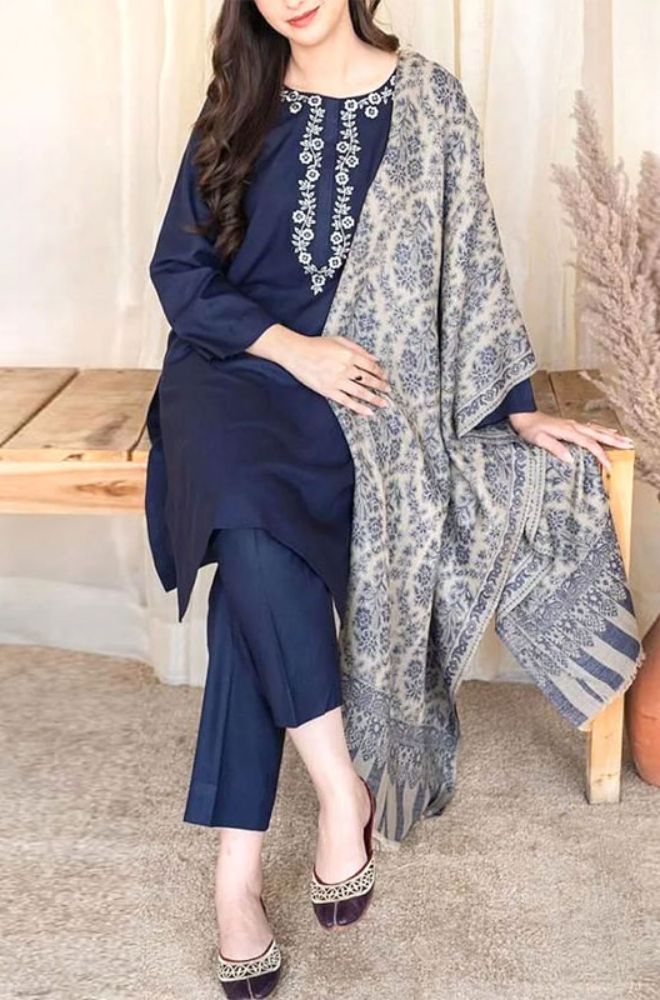 Asling - 3 Piece Lawn Embroidered Suit - UPFF038