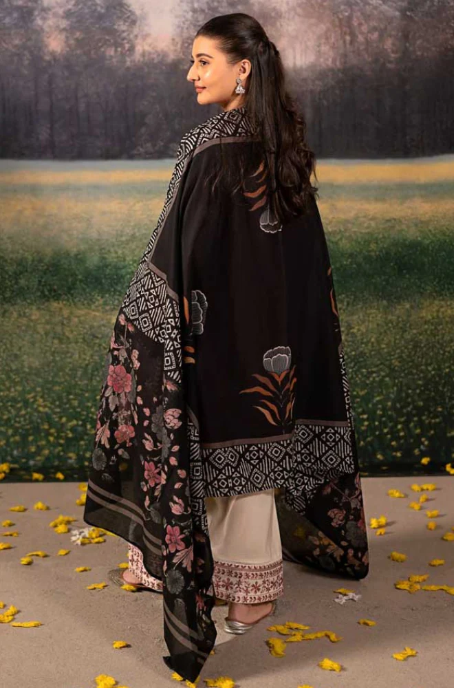 Urge - 3PC Unstitched Dhanak Embroidered Suit - UH248