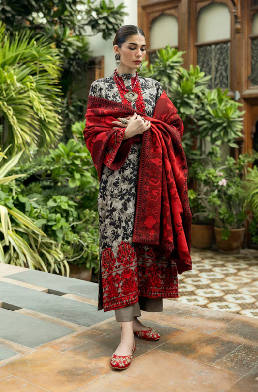 Zainab Chottani- 3PC Lawn Digital Printed Suit (Unstitched)- UH067