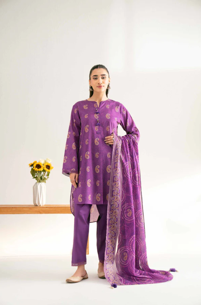 Nishat- 3PC Lawn Digital Printed Suit (Unstitched) - UH0171
