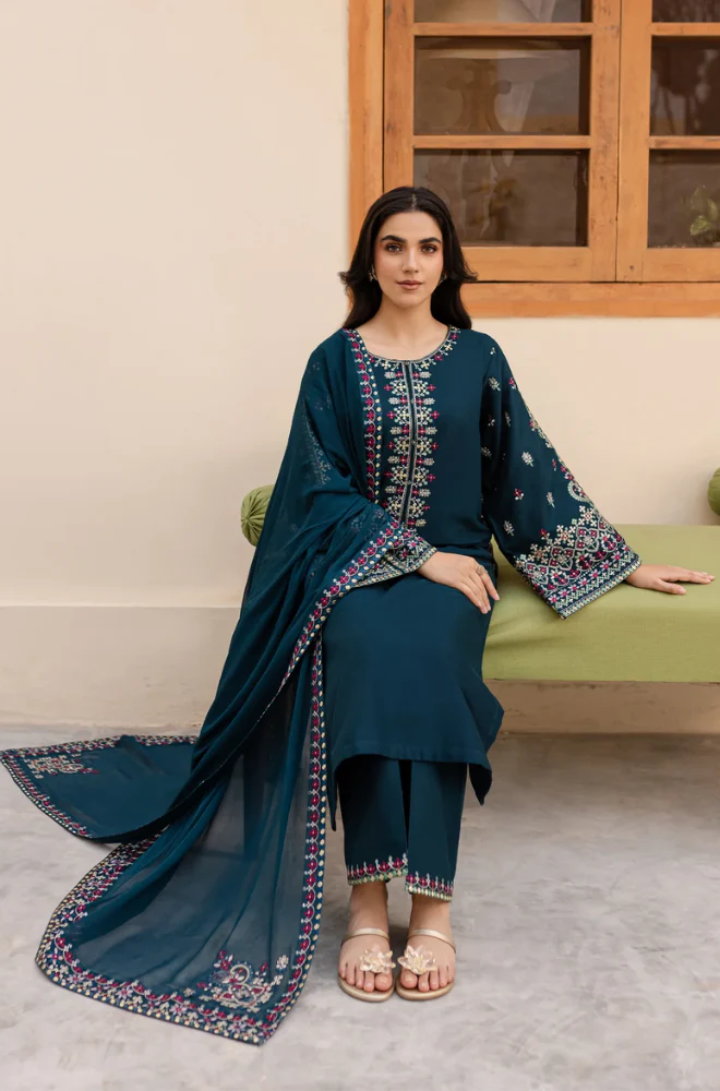 3 Piece - Lawn Embroidered Suit - UPF007