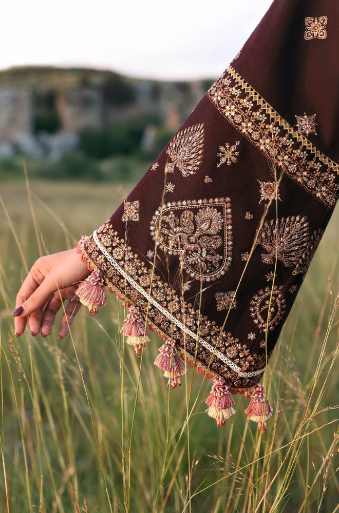 Hussain Rehar - 3PC Unstitched Lawn Embroidered Suit - UA246