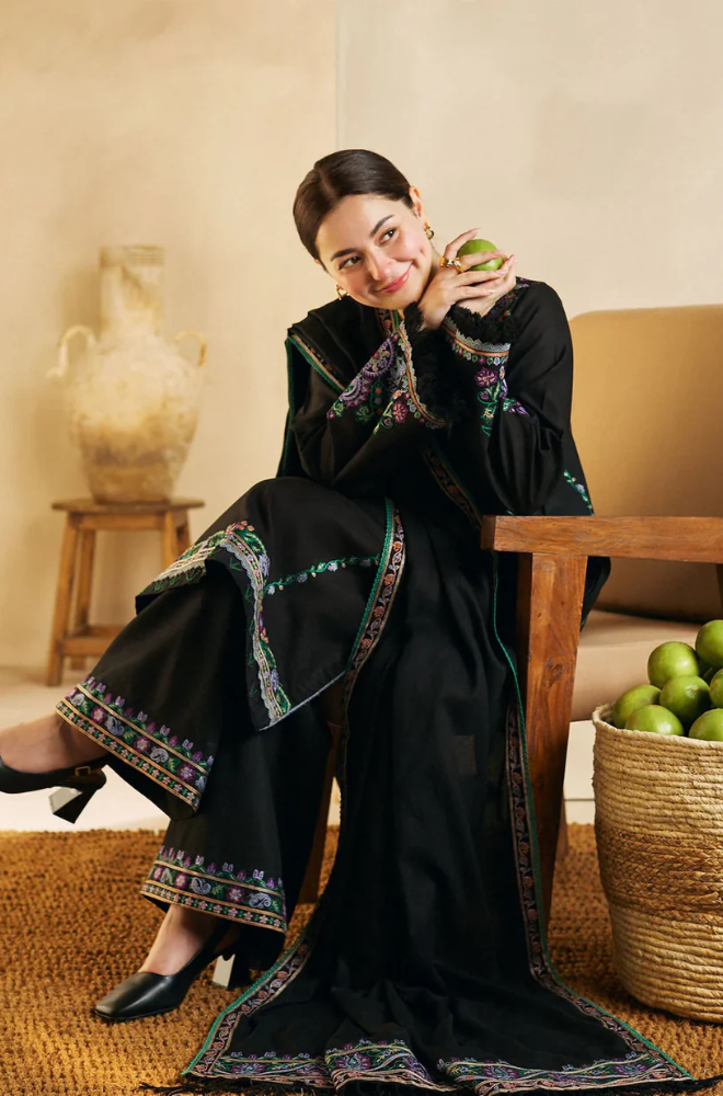 Zara Shahjahan - 3PC Unstitched Dhanak Embroidered Suit - US227