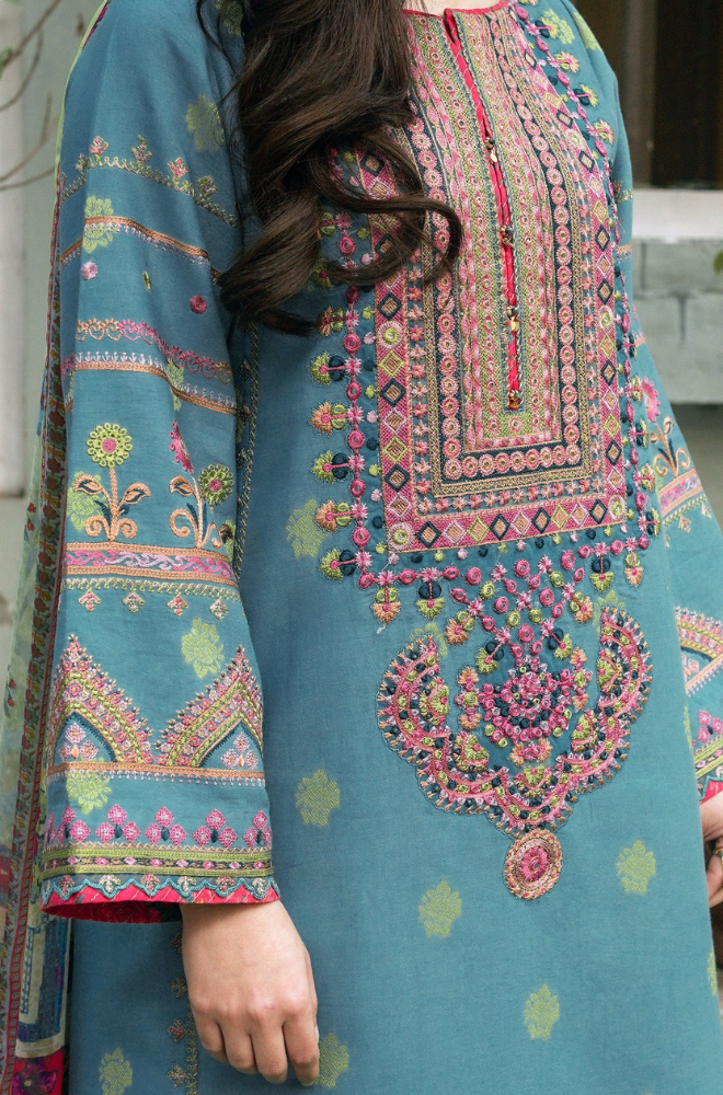 Zara Shahjahan - 3 Piece Lawn Embroidered Suit - UPS028
