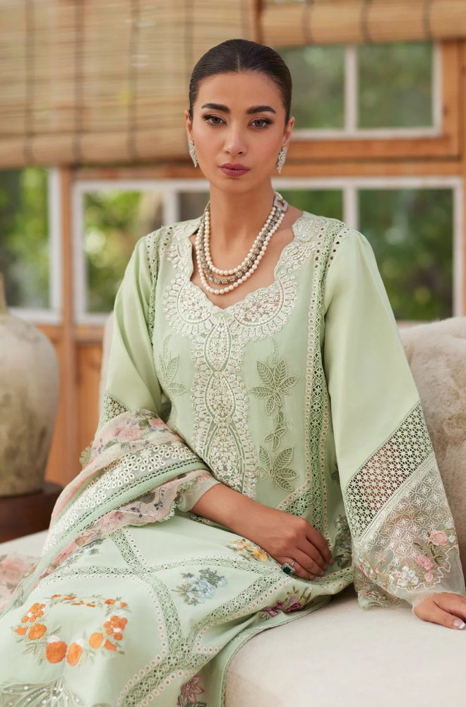 Crimson - 3PC Unstitched Lawn Embroidered Suit - UA259