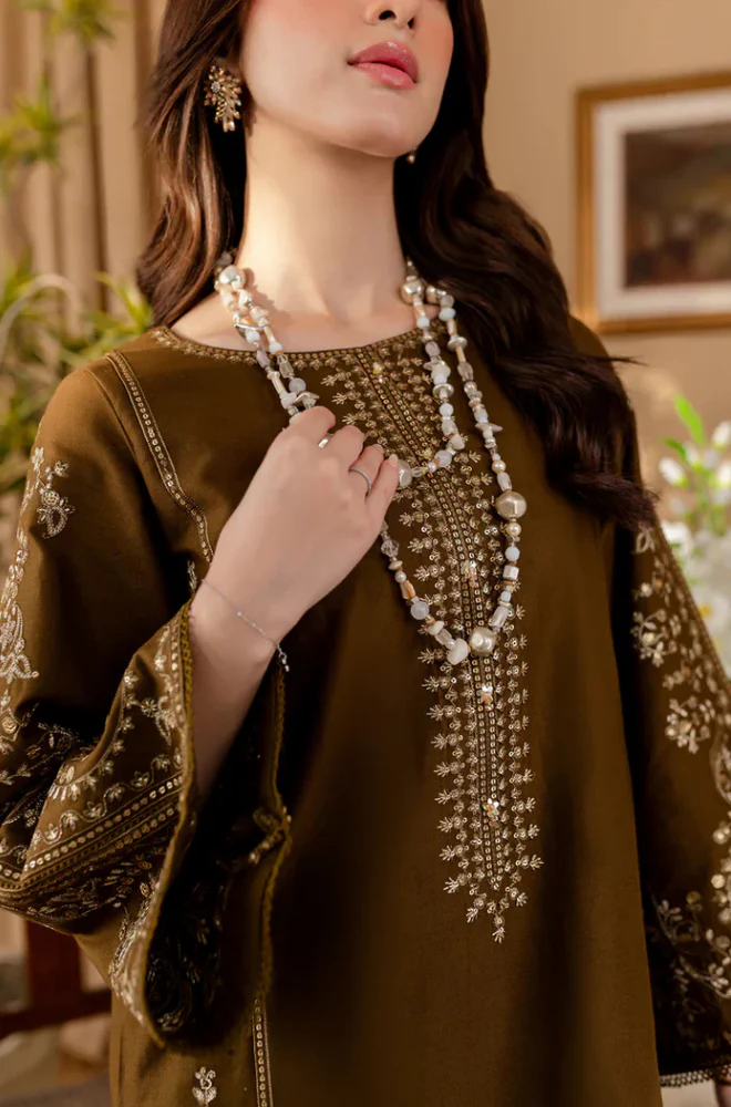 Baroque - 2PC Lawn Embroidered Suit- BFRZ0161