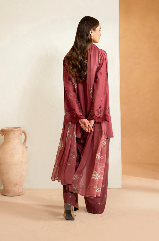 Iznik - 3PC Dhanak Embroidered Suit (Unstitched) - UH212