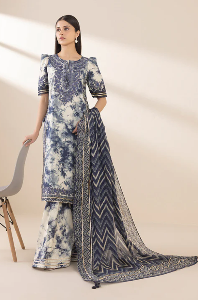 Sapphire - 3PC Lawn Digital Printed Suit - UPD041