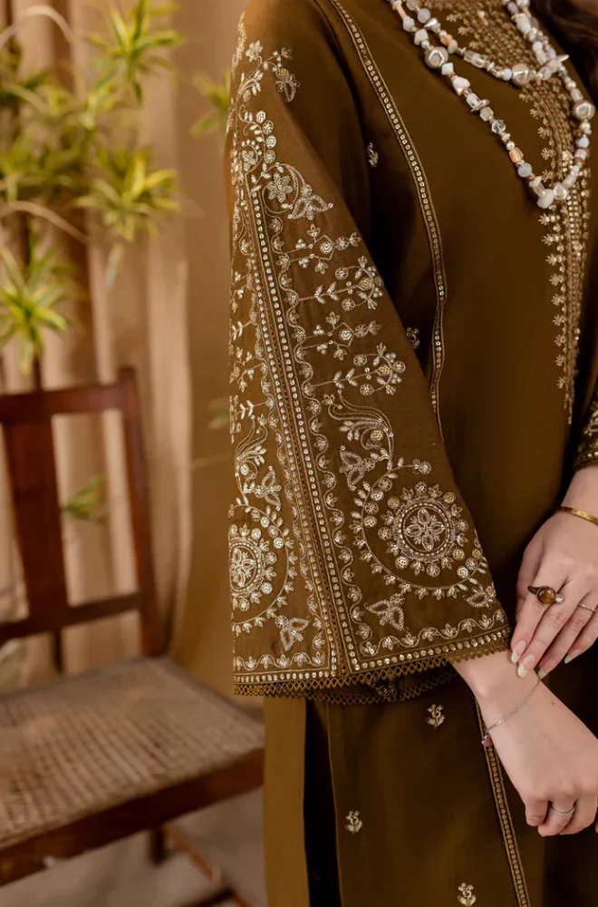 Baroque - 2PC Lawn Embroidered Suit- BFRZ0161