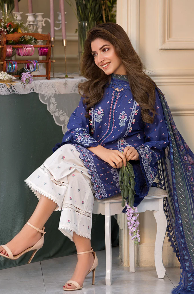 Sobia Nazir - 3PC Lawn Embroidered Suit (Unstitched) -UPF0132