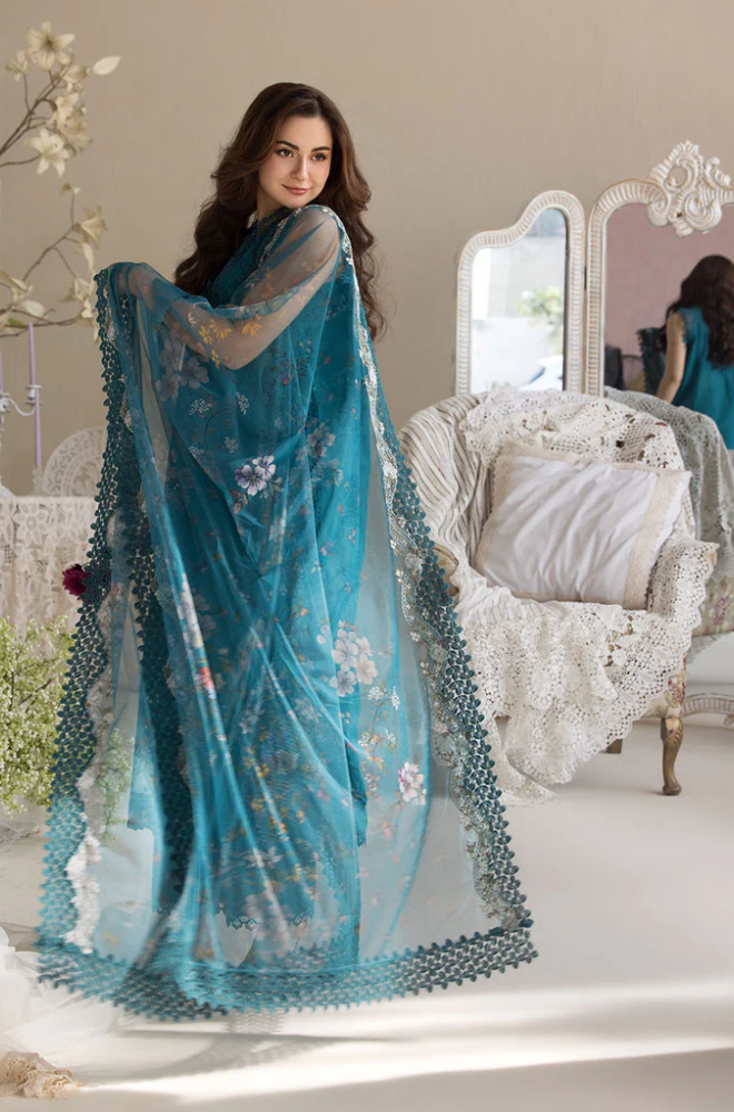 Sobia Nazir - 3 Piece Lawn Chicken Kari Embroidered Suit - UPF033