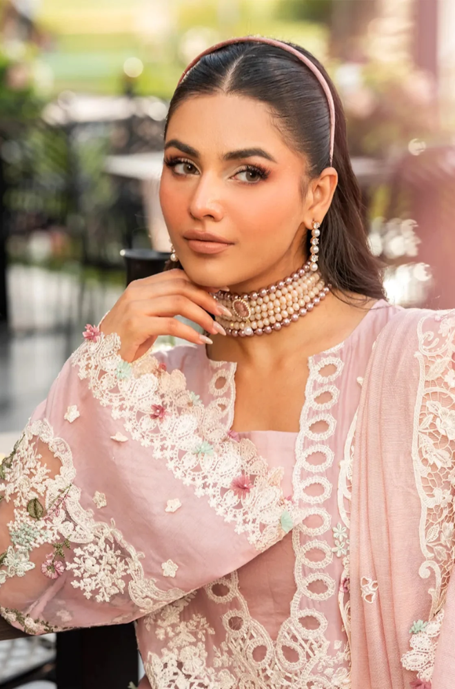 Elaf - 3PC Unstitched Lawn Embroidered Suit - UA277