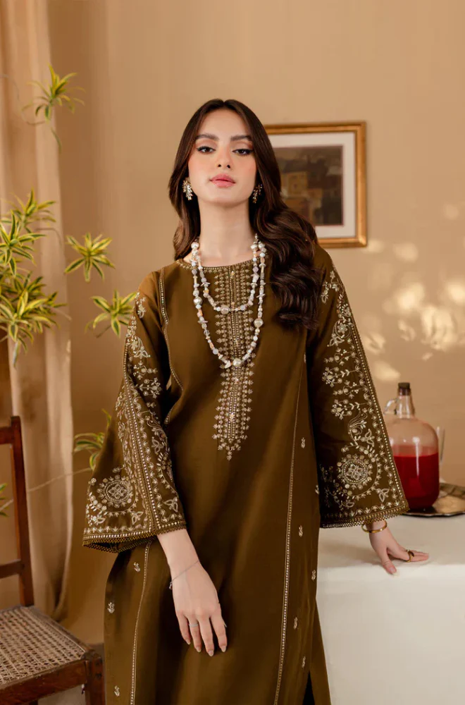 Baroque - 2PC Lawn Embroidered Suit- BFRZ0161