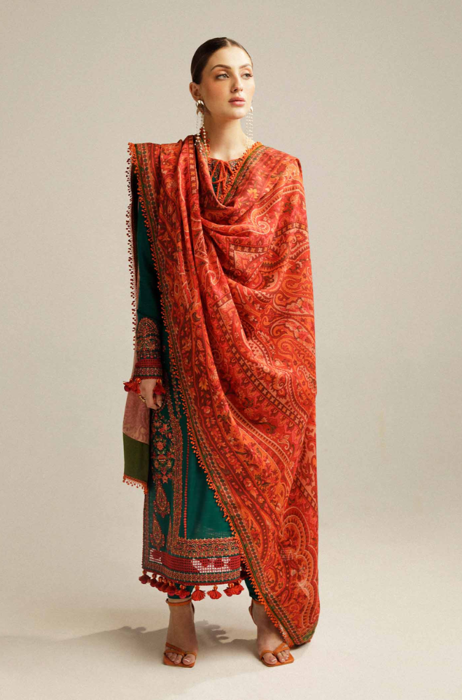 Hussain Rehar - 3PC Lawn Embroidered Suit -UPQZ047