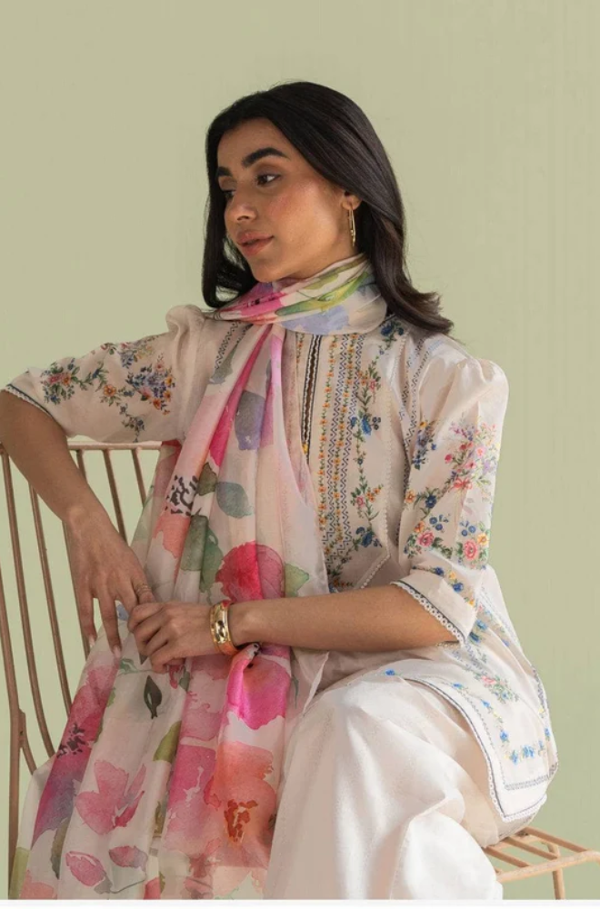 Coco by Zara Shahjahan - 3PC Lawn Digital Printed Suit (Unstitched) - UH043