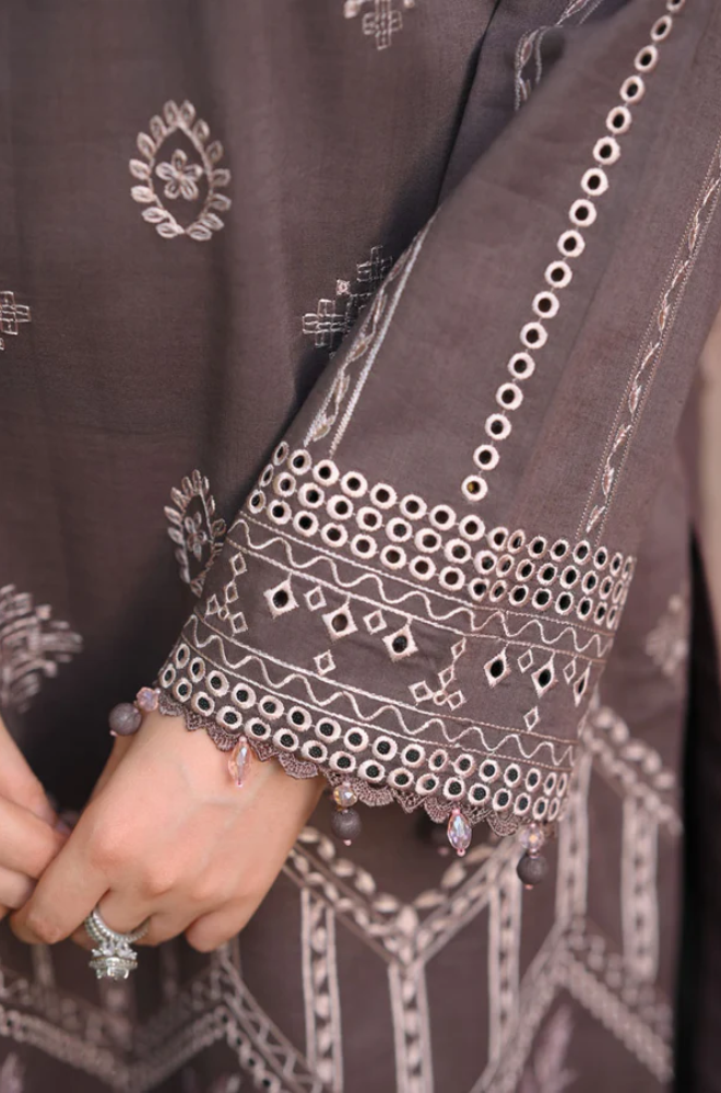 Sapphire - 3PC Unstitched Dhanak Embroidered Suit - UH237