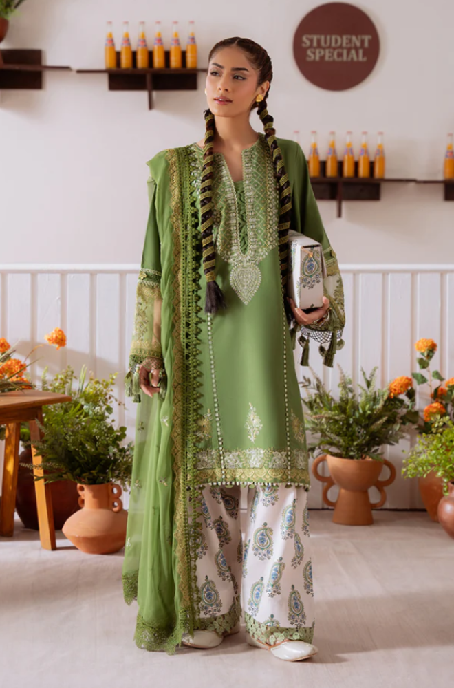 Saira Rizwan - 3PC Lawn Embroidered Suit (Unstitched) - UPJ0181
