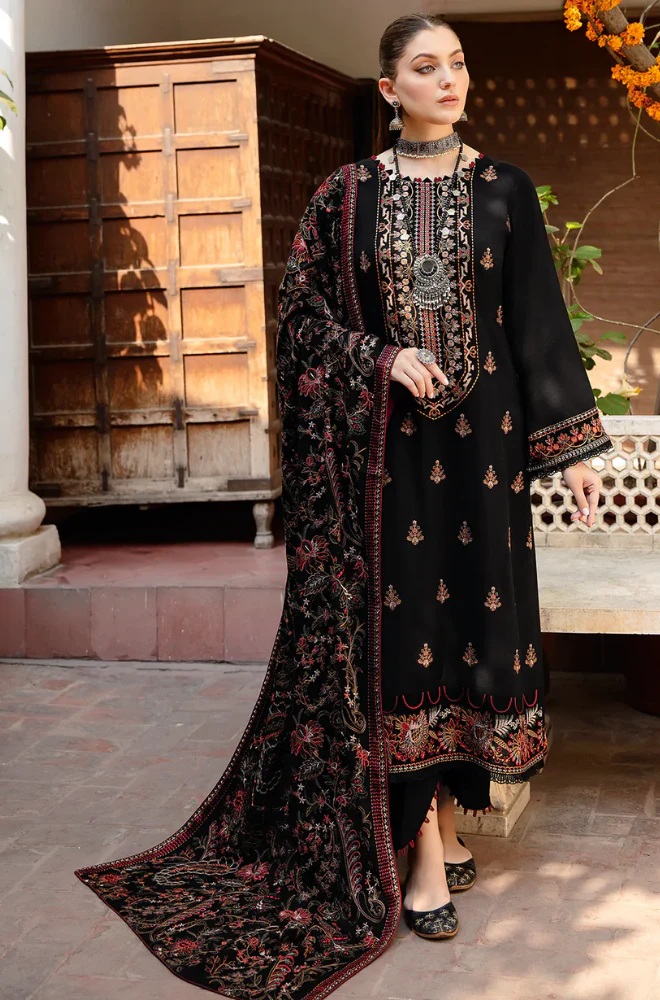 Ramsha - 3PC Dhanak Embroidered Suit (Unstitched) -US177